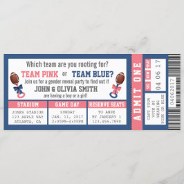 Könsbestämningsinbjudan för sportbiljett, fotboll inbjudningar