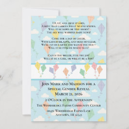 Könsbestämningsinbjudan Upp, Upp och Borta Inbjudningar