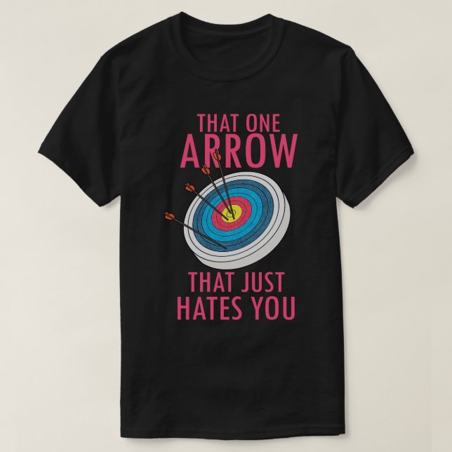 Könsbiteri Skriv ut Archer som består av en pil pe T Shirt (Design framsida)