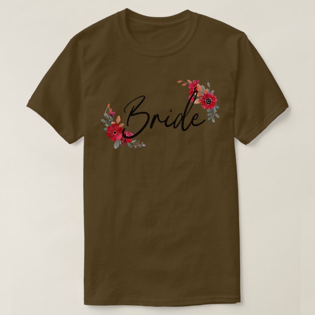 Könsblommande Tees för Bröllopsfest Gift-ID T Shirt (Design framsida)