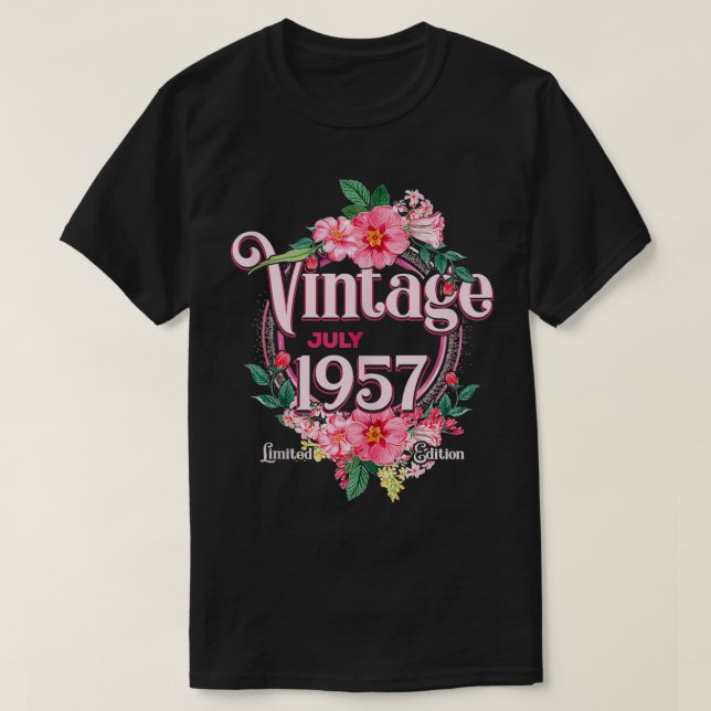 Könsblommor Bda i juli 1957 T Shirt (Design framsida)