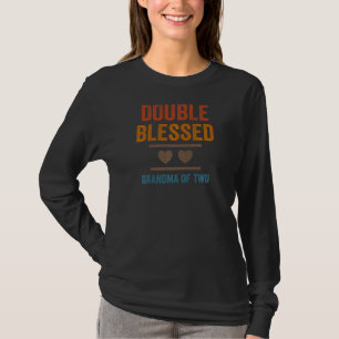 Könsblommor med två Barnbarn Dubbla T Shirt