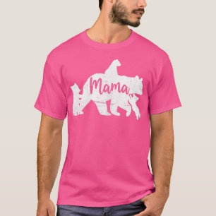 Könsboskap med 3 Unge, Mamma, björnshirt, Mamma T Shirt