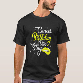 Könscancer Juni Drottning Juli Flickor Lip Skriv u T Shirt