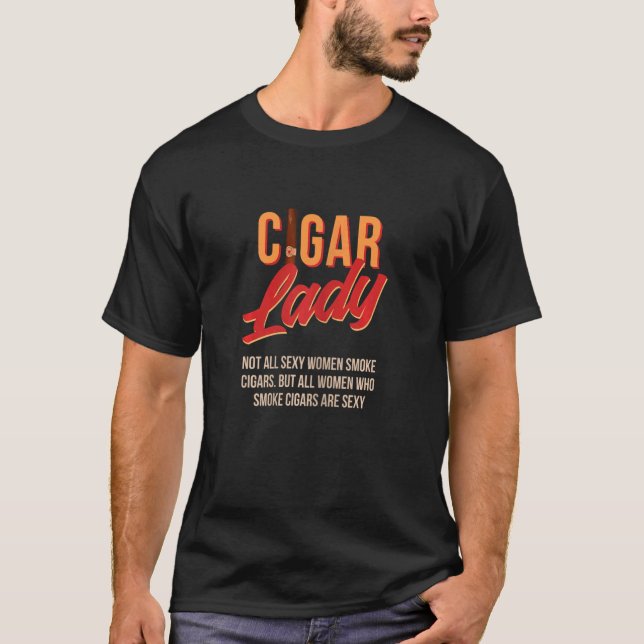 Könscigarrrök i Dam T Shirt (Framsida)