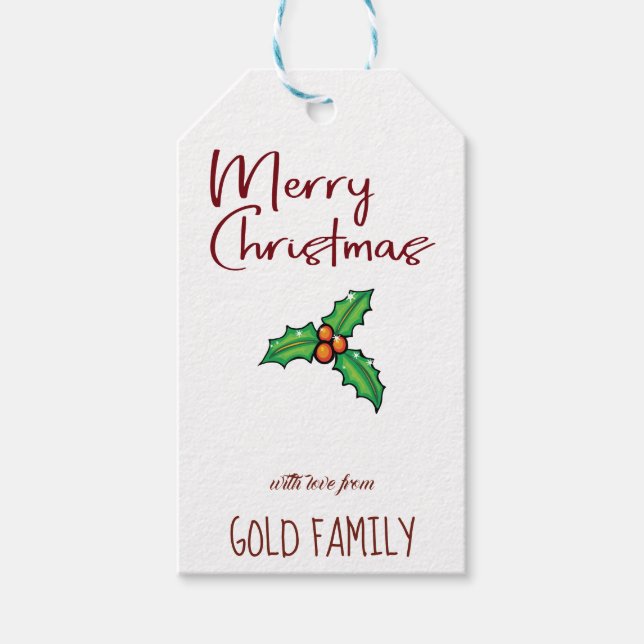 Konsdesign för julklapp presentetikett (Framsidan)