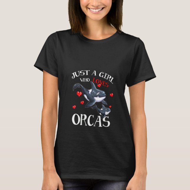 Könsdjur av arten Orca Fläkt Sea, marina däggdjur  T Shirt (Framsida)