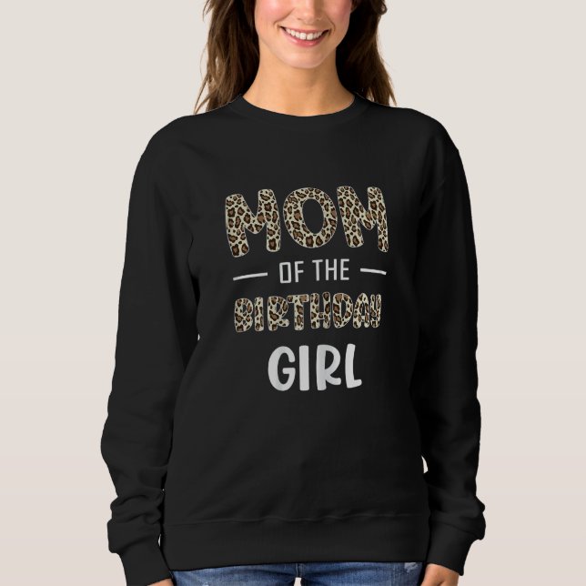 Könsdjur (leopard) Mönster Mamma på födelsedagen T Shirt (Framsida)
