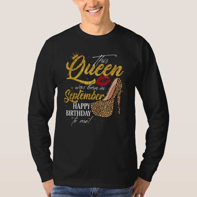 Könsdrott föds i september t shirt (Framsida)