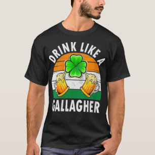 Könsdryck som en Gallagher Funny Saint patrick T Shirt