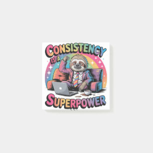 Konsekvens är en superkraft post-it block