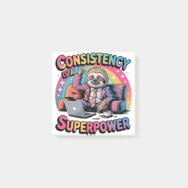 Konsekvens är en superkraft post-it block (Framsida)
