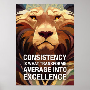 Konsekventa Lejona motiveringsofferter Poster