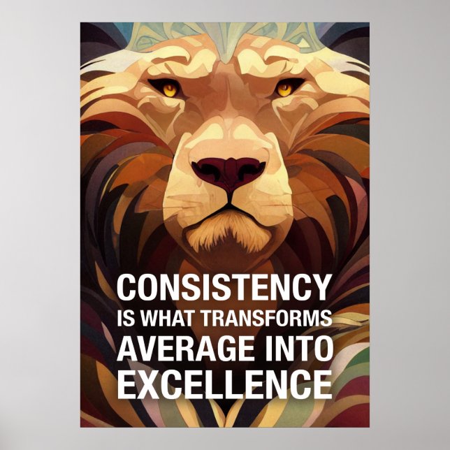 Konsekventa Lejona motiveringsofferter Poster (Framsidan)