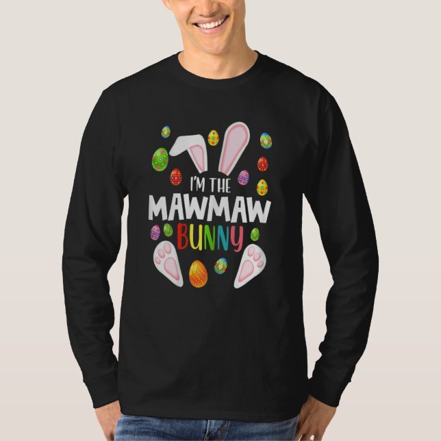 Könsen jag är Mawmaw Bunny Funny Matching-familjen T Shirt (Framsida)