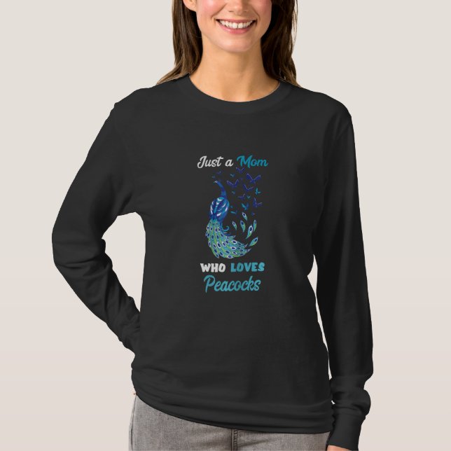 Könser bara en Mamma som Kärlek Peacocks Multifärg T Shirt (Framsida)
