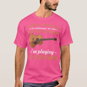 Könser i mitt huvud jag spelar min gitarr akustisk t shirt