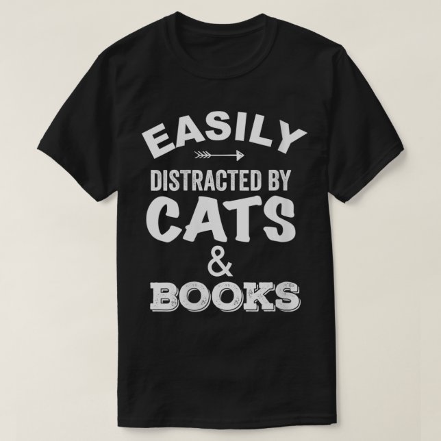 Könser som lätt distraherats av Katt- och Bokar-lä T Shirt (Design framsida)