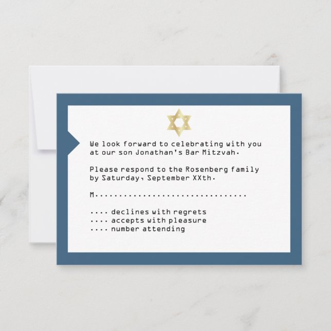 Konsert Biljett Pub Mitzvah OSA Reply Navy Blue (Framsida)