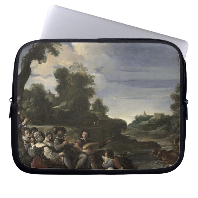 Konsert Champetre, 1617 (olja på panel) Laptop Sleeve (Framsidan)