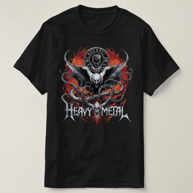 Konsert Clothing Heavy Metall Bära Sten & Roll Ban T Shirt (Design framsida)