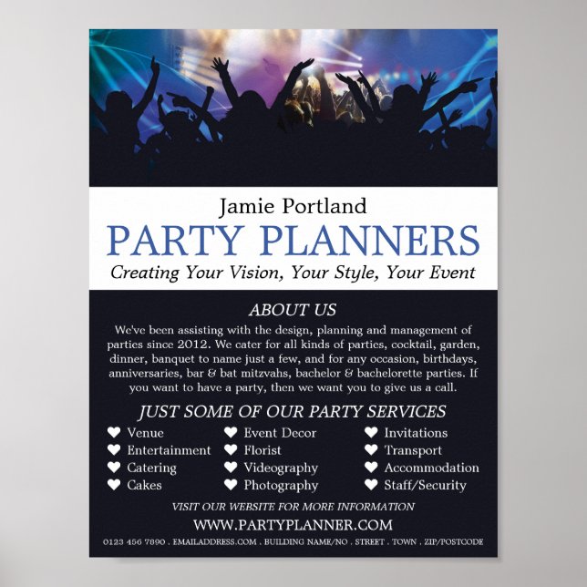 Konsert Crowd, Party-annonsering Poster (Framsidan)