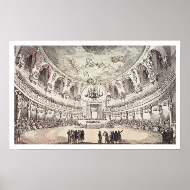 Konsert Hall i Venedig, 1800-talet (färgad eng. Poster (Framsidan)