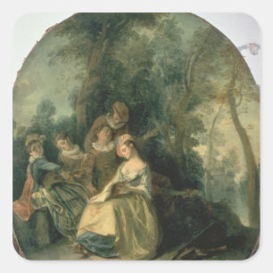 Konsert i parken 1725 fyrkantigt klistermärke