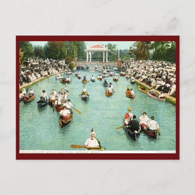 Konsert med orkester, Belle Isle Park, Detroit Vin Vykort (Framsida)