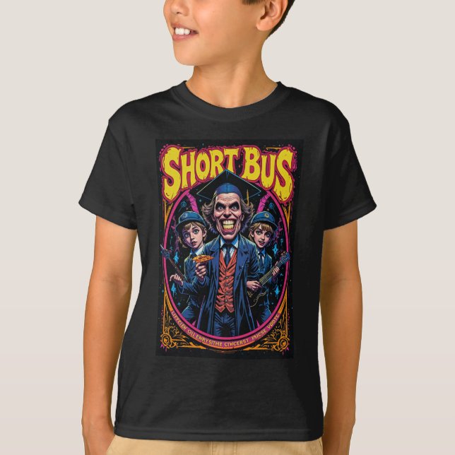 Konsert Popmusik Barns Kort Buss T Shirt (Framsida)