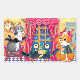 konsert rektangulärt klistermärke