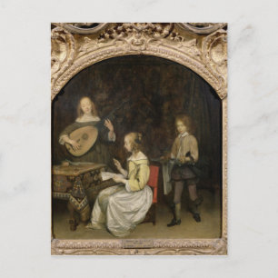 Konsert: Singer och Theorbo Player Vykort