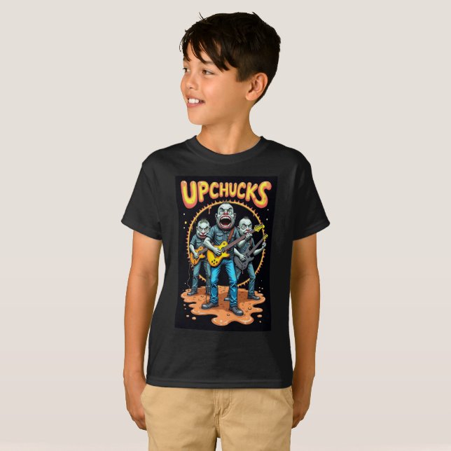 Konsert T-shirt Popmusik Barn Upchucks (Hel framsida)