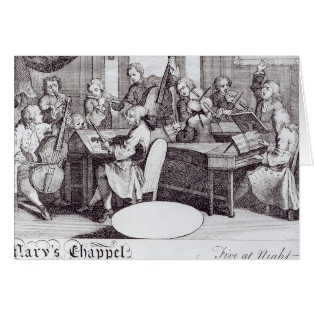 Konsertbiljett för Marys kapell Hälsningskort (Framsidan Horizontal)