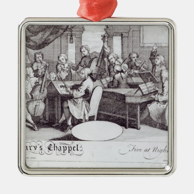 Konsertbiljett för Marys kapell Julgransprydnad Metall (Framsidan)