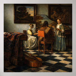 Konserten av Johannes Vermeer Poster