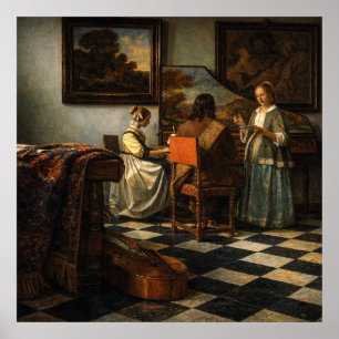 Konserten av Johannes Vermeer Poster