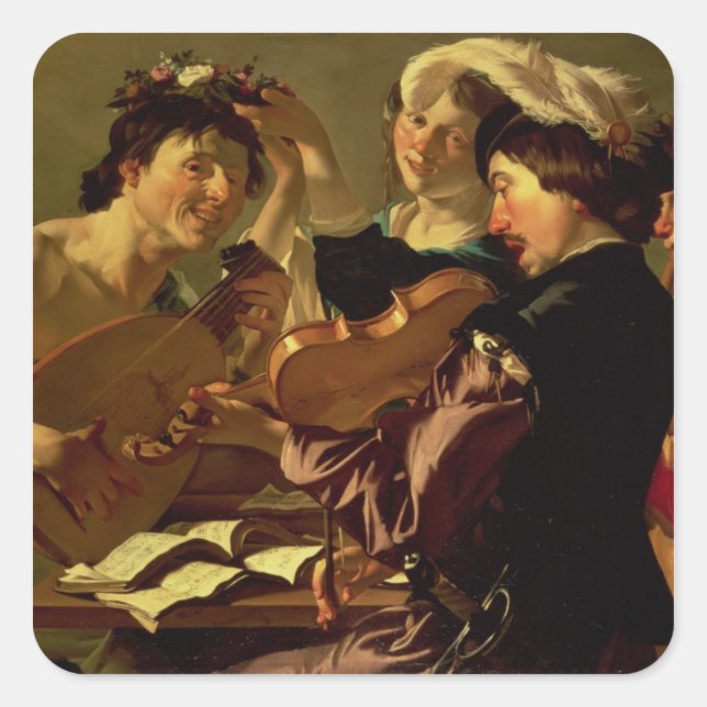 Konserten Fyrkantigt Klistermärke (Framsida)