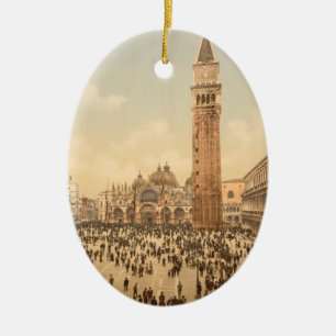 Konserten i St Mark kvadrerar II, Venedig, italien Julgransprydnad Keramik