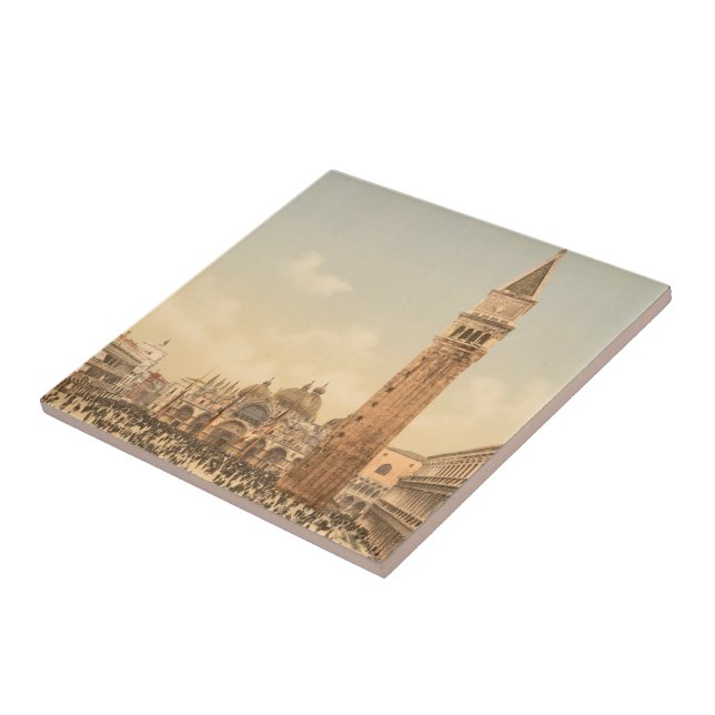 Konserten i St Mark kvadrerar II, Venedig, italien Kakelplatta (Sidan)