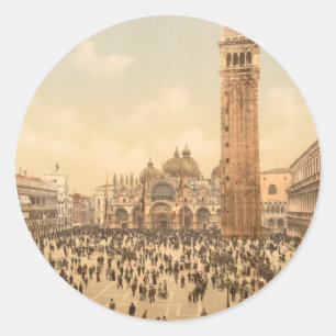 Konserten i St Mark kvadrerar II, Venedig, italien Runt Klistermärke