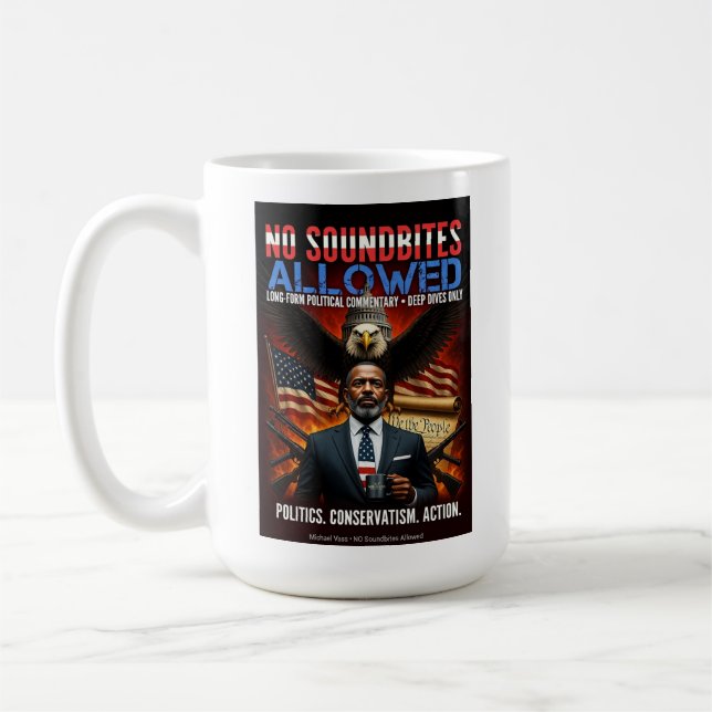 Konservatism som kaffe - svart! kaffemugg (Vänster)