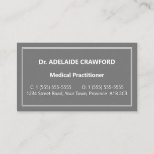 Konservativ, Affärskort för Neutralt Visitkort