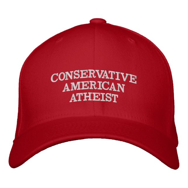 Konservativ American Atheist Red Hat Broderad Keps (Framsida)