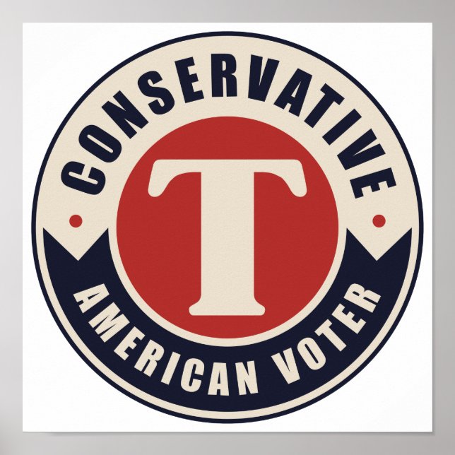 Konservativ American Voter Poster (Framsidan)