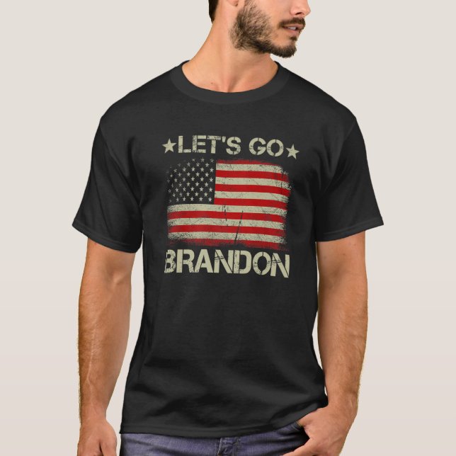 Konservativ Anti-Liberal American Flagga Låt oss G T Shirt (Framsida)
