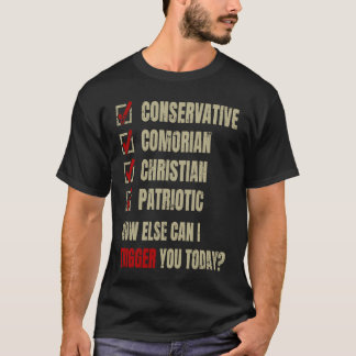 Konservativ Comorian Christian Patriotic T Shirt