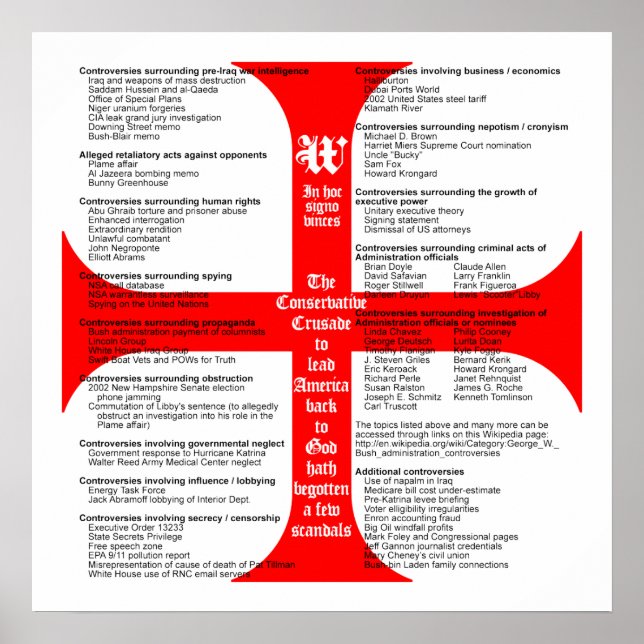 Konservativ Crusade Scandals poster (Framsidan)