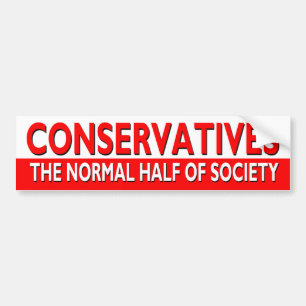 Konservativ - det normalahalvan av samhälle bildekal