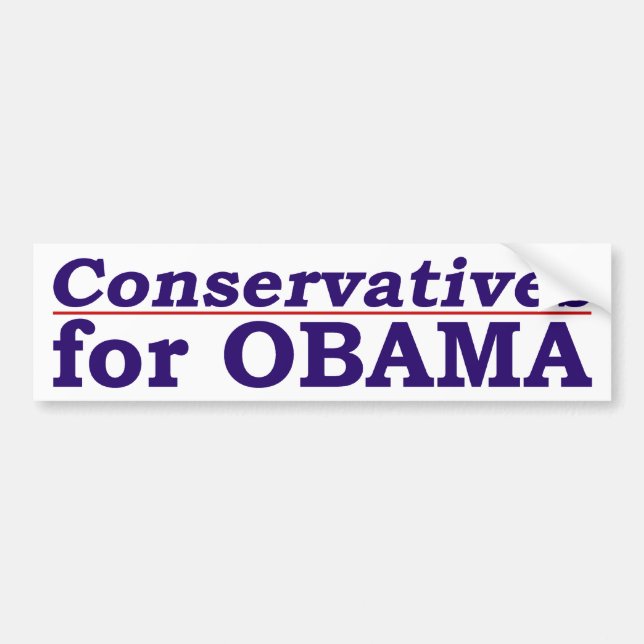 Konservativ för den Obama bildekalet Bildekal (Framsidan)